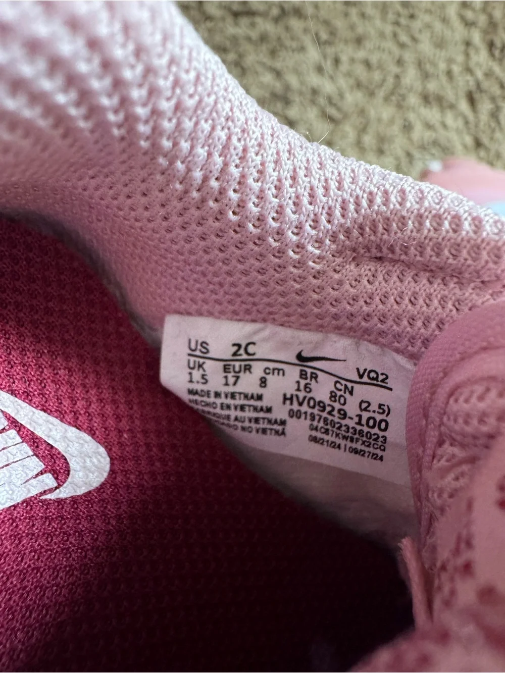 Nike adorable pink